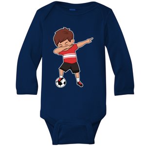 Soccer For Boy Dabbing Dab Gift Baby Long Sleeve Bodysuit