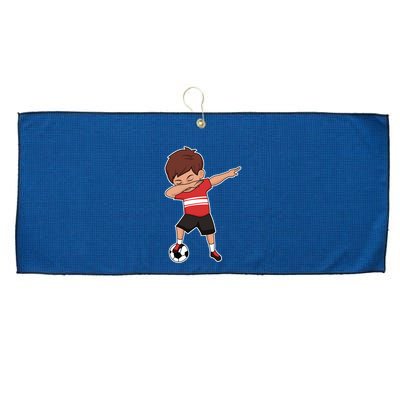 Soccer For Boy Dabbing Dab Gift Large Microfiber Waffle Golf Towel