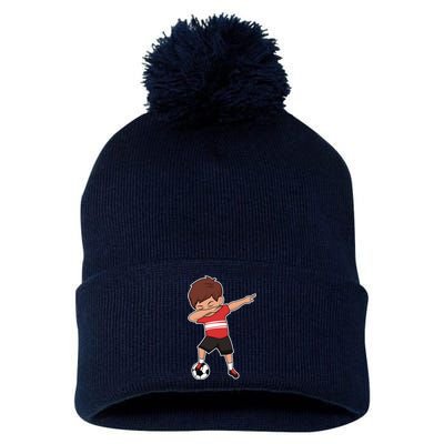 Soccer For Boy Dabbing Dab Gift Pom Pom 12in Knit Beanie