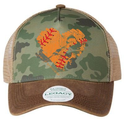 San Francisco Baseball Heart Distressed Vintage Legacy Tie Dye Trucker Hat