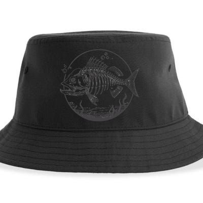 Skeleton Fish Bone Collectors Sustainable Bucket Hat