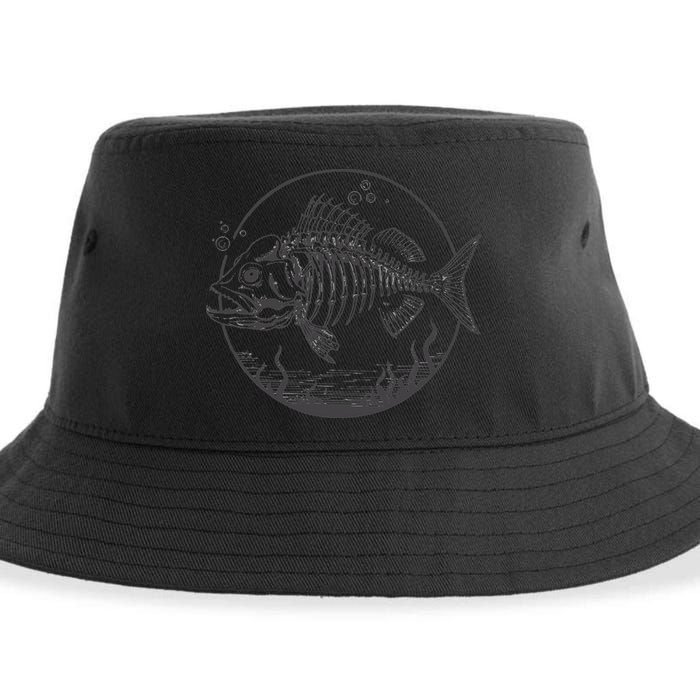 Skeleton Fish Bone Collectors Sustainable Bucket Hat