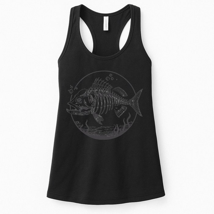 Skeleton Fish Bone Collectors Womens Tank Top