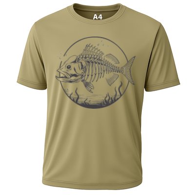 Skeleton Fish Bone Collectors Cooling Performance Crew T-Shirt
