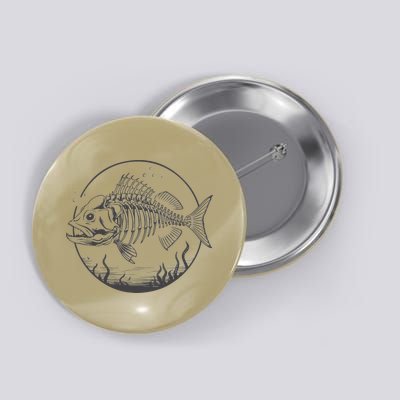 Skeleton Fish Bone Collectors Button