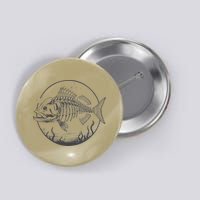 Skeleton Fish Bone Collectors Button