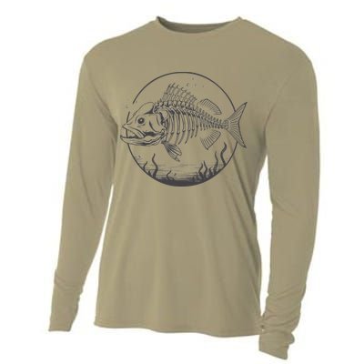 Skeleton Fish Bone Collectors Cooling Performance Long Sleeve Crew