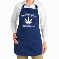 Sorry For Being Blunt That's Just How I Roll Funny Weed Apron