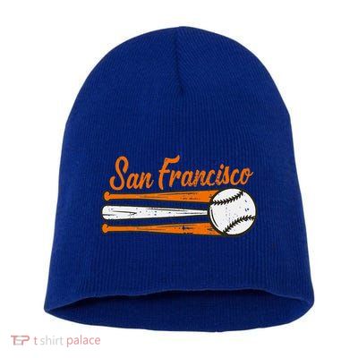 San Francisco Baseball Vintage Short Acrylic Beanie