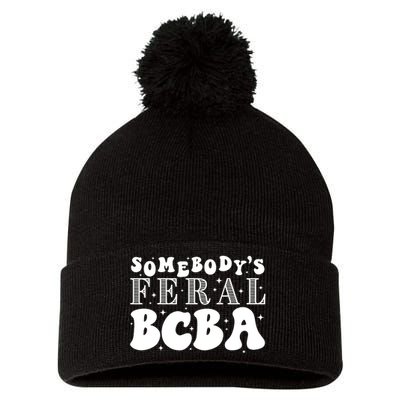 Somebody’S Feral Behavior Analyst Pom Pom 12in Knit Beanie