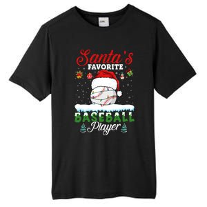 SantaS Favorite Baseball Player Christmas Baseball Tall Fusion ChromaSoft Performance T-Shirt