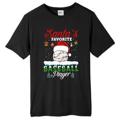 SantaS Favorite Baseball Player Christmas Baseball Tall Fusion ChromaSoft Performance T-Shirt