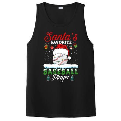 SantaS Favorite Baseball Player Christmas Baseball PosiCharge Competitor Tank