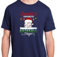 SantaS Favorite Baseball Player Christmas Baseball Adult ChromaSoft Performance T-Shirt