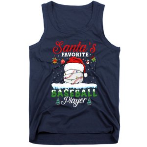 SantaS Favorite Baseball Player Christmas Baseball Tank Top