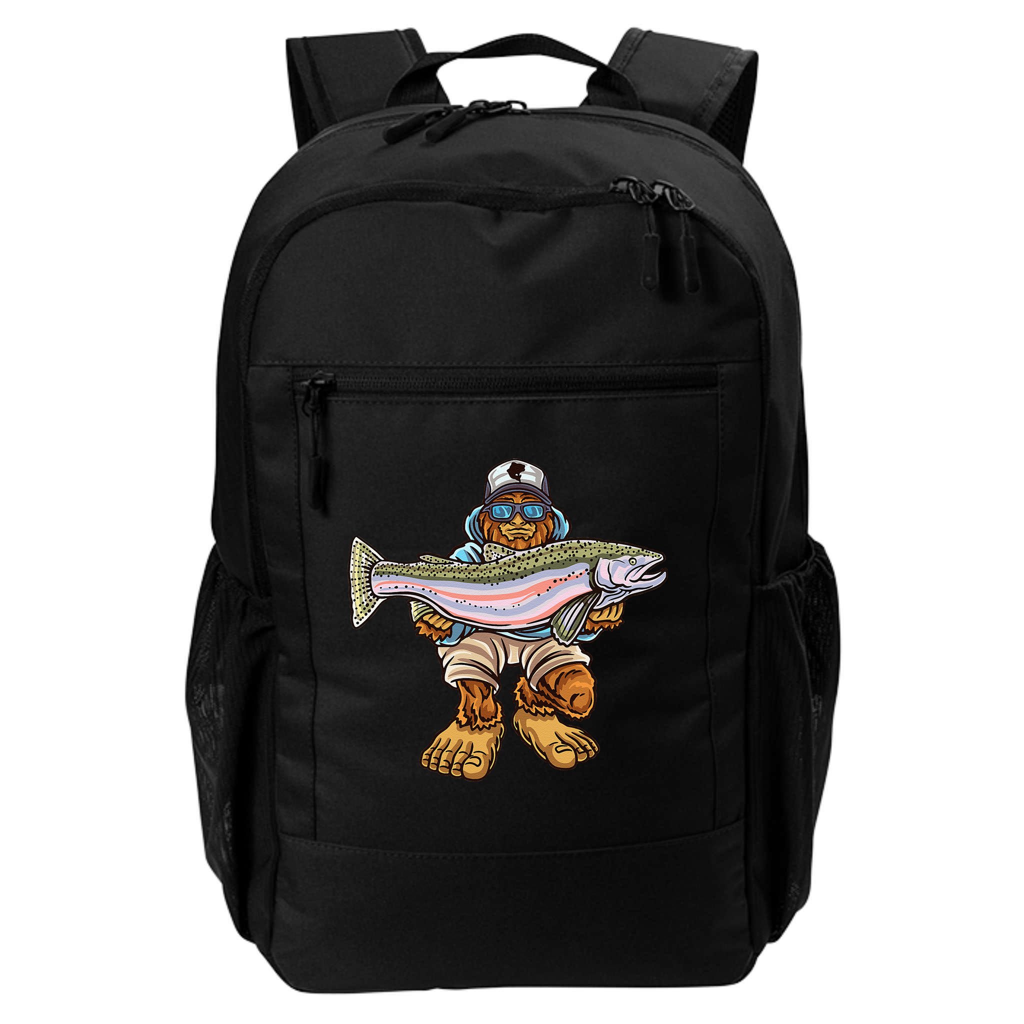 Steelhead Fishing Bigfoot Trout River Fisherman Backpack