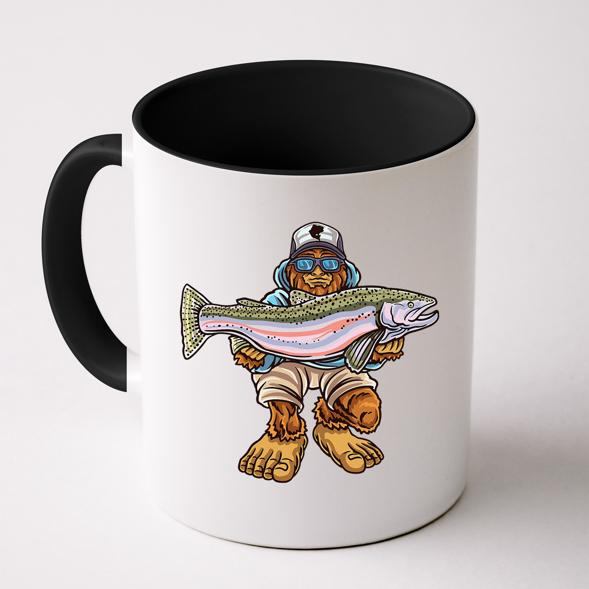 Steelhead Fishing Bigfoot Trout River Fisherman Mug