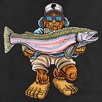 Steelhead Fishing Bigfoot Trout River Fisherman 11oz C Handle Ceramic Mug