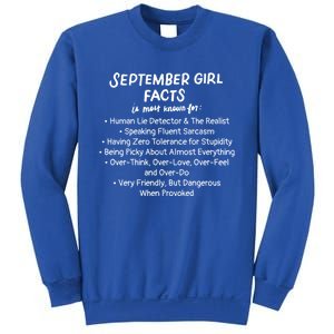 September Facts Birthday Funny Gift Born In September Virgo Gift Sweatshirt