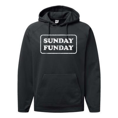 SUNDAY FUNDAY BRUNCH FOOTBALL SPORTS BBQ Performance Fleece Hoodie