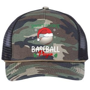 Santa Favorite Baseball Player Funny Baseball Christmas Crew Cute Gift Retro Rope Trucker Hat Cap