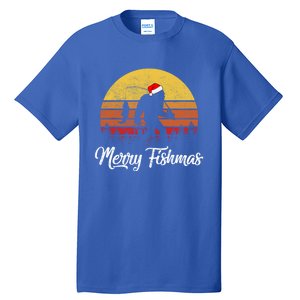 Sasquatch Funny Bigfoot Fishing Christmas Merry Fishmas Meaningful Gift Tall T-Shirt