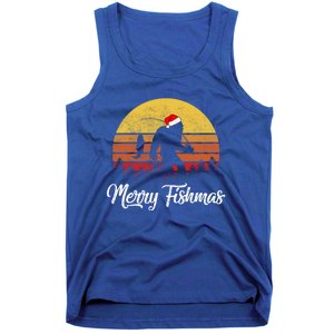 Sasquatch Funny Bigfoot Fishing Christmas Merry Fishmas Meaningful Gift Tank Top