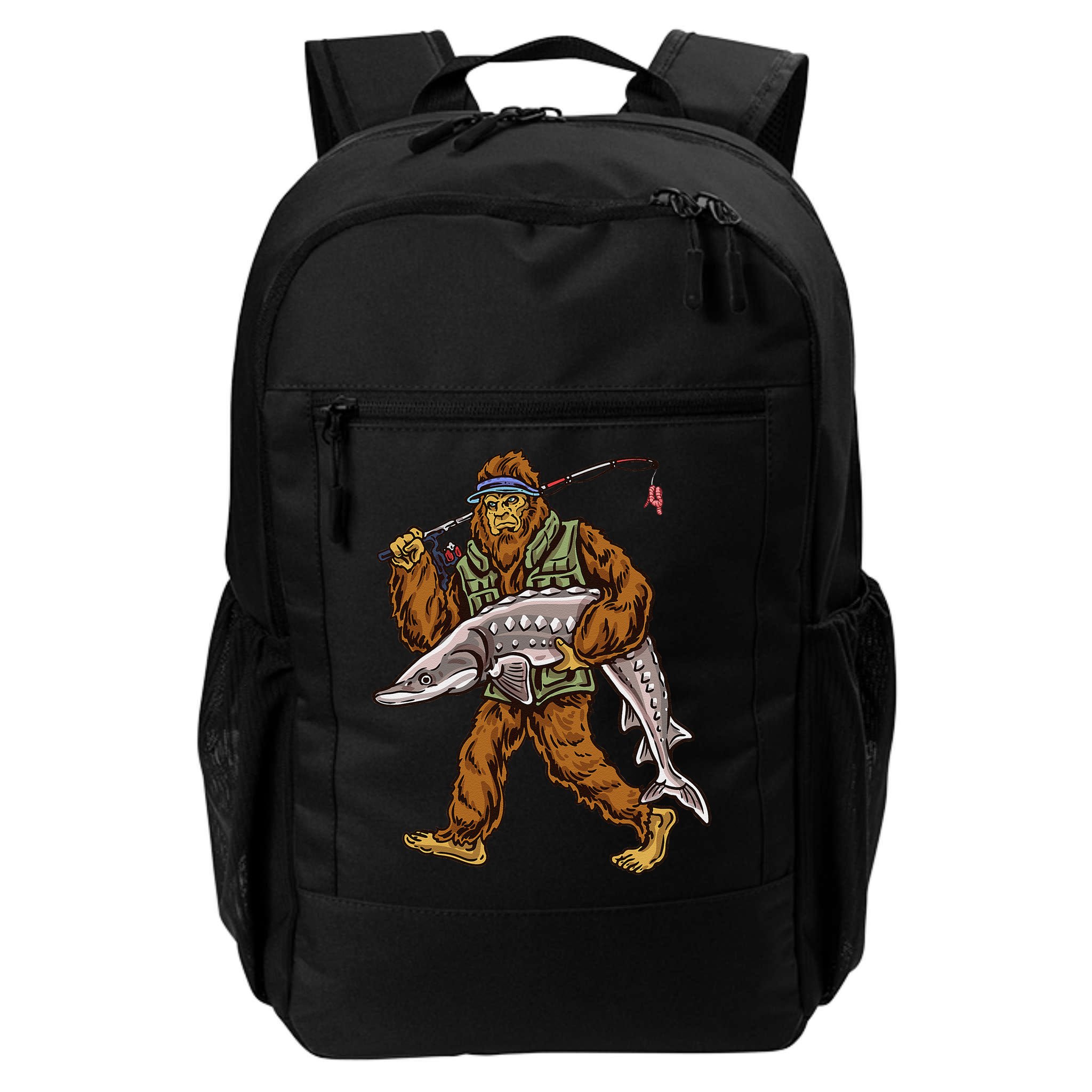Sturgeon Fishing Bigfoot Fishermen Backpack