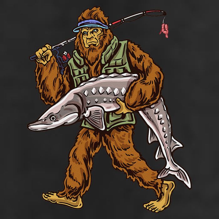 Sturgeon Fishing Bigfoot Fishermen Hat