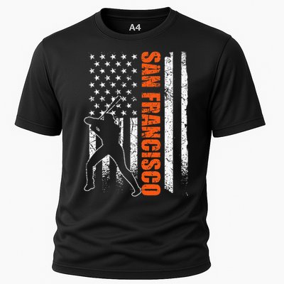 San Francisco Baseball Flag Usa Cooling Performance Crew T-Shirt