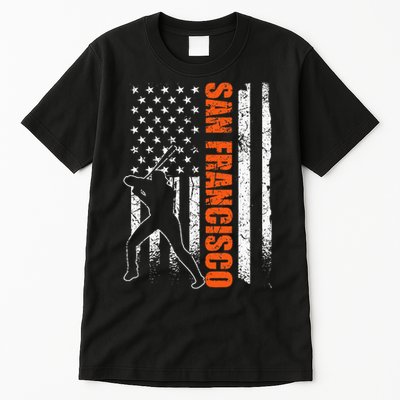 San Francisco Baseball Flag Usa Tall T-Shirt