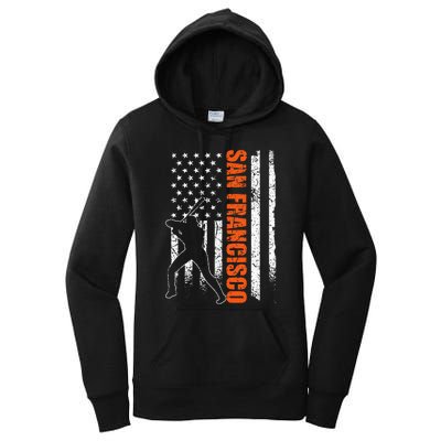 San Francisco Baseball Flag Usa Women's Pullover Hoodie