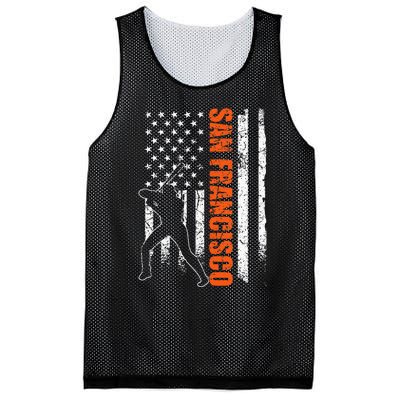 San Francisco Baseball Flag Usa Mesh Reversible Basketball Jersey Tank