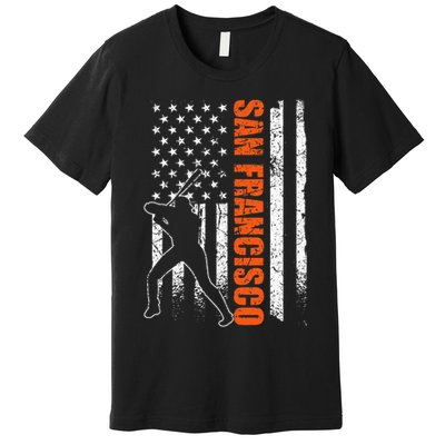 San Francisco Baseball Flag Usa Premium T-Shirt