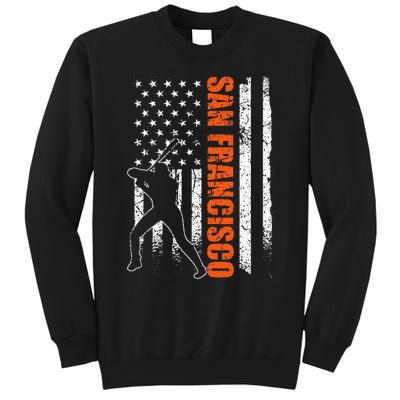 San Francisco Baseball Flag Usa Tall Sweatshirt