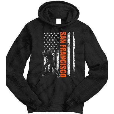 San Francisco Baseball Flag Usa Tie Dye Hoodie