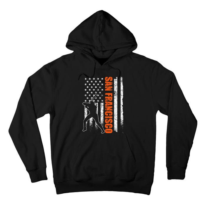 San Francisco Baseball Flag Usa Tall Hoodie