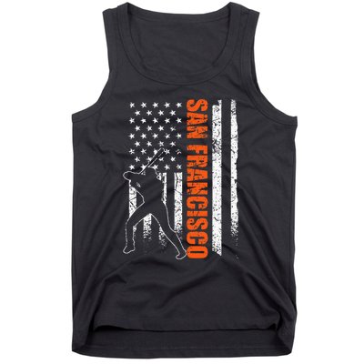 San Francisco Baseball Flag Usa Tank Top