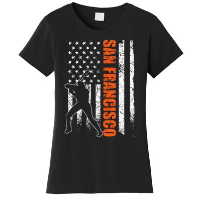 San Francisco Baseball Flag Usa Women's T-Shirt