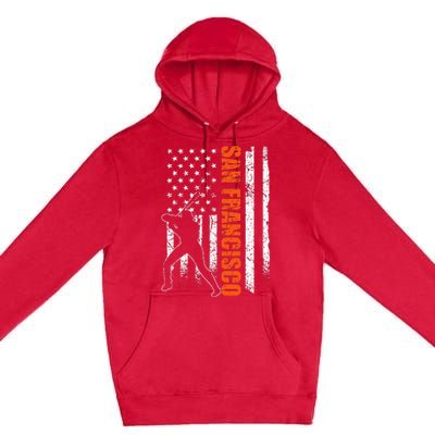 San Francisco Baseball Flag Usa Premium Pullover Hoodie