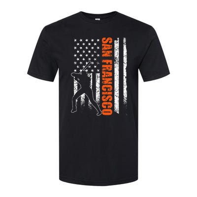 San Francisco Baseball Flag Usa Softstyle CVC T-Shirt