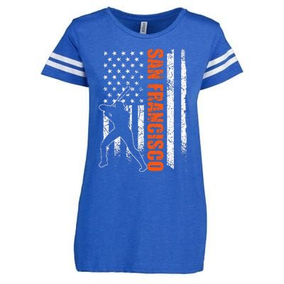 San Francisco Baseball Flag Usa Enza Ladies Jersey Football T-Shirt