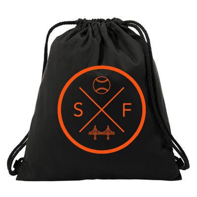 San Francisco Baseball Sf California Drawstring Bag