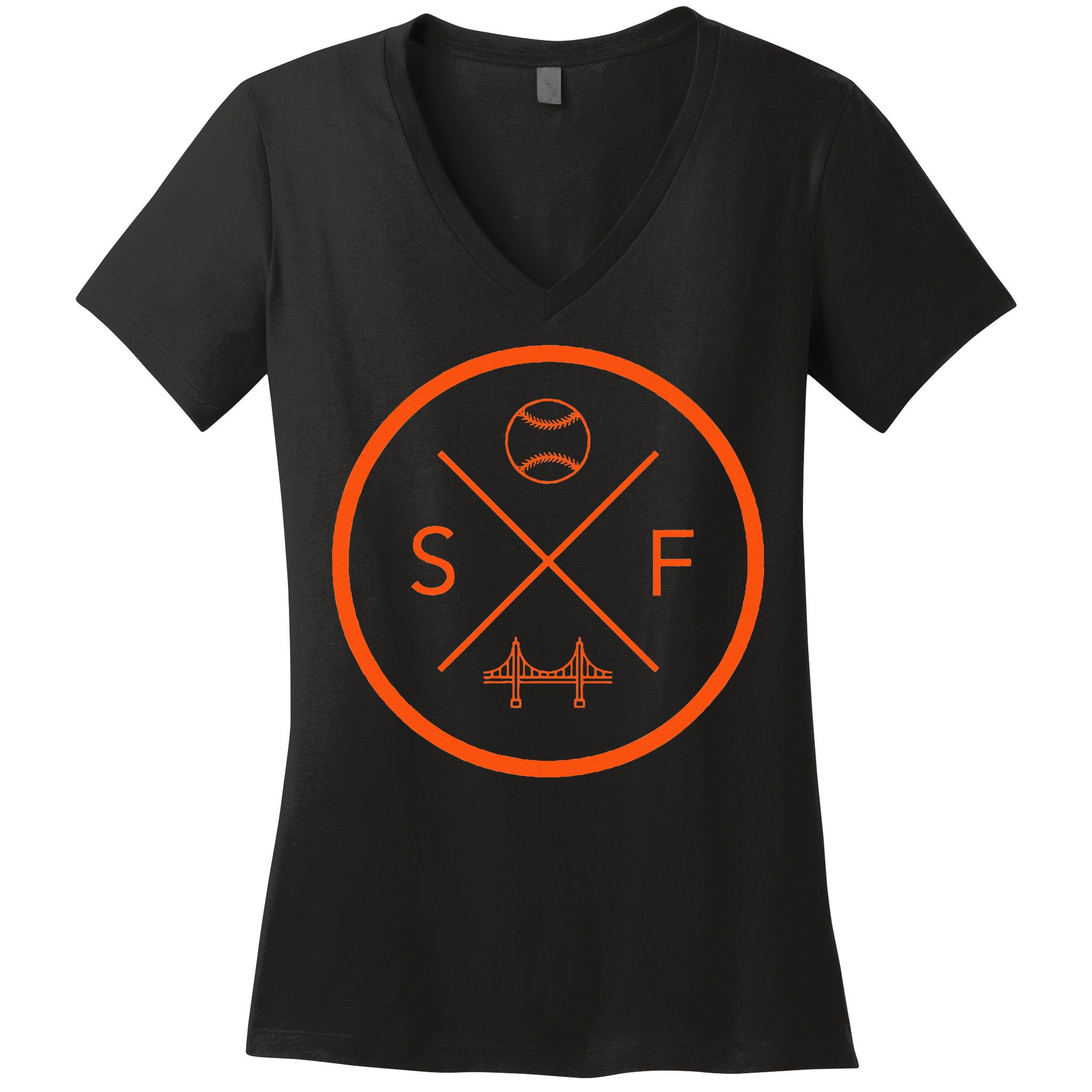 San Francisco Baseball Sf California Women's V-Neck T-Shirt