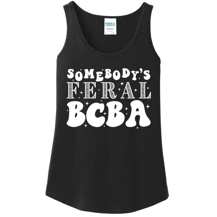 Somebody’S Feral Behavior Analyst Ladies Essential Tank