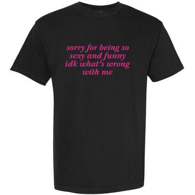 Sorry For Being So Sexy And Funny Idk WhatS Wrong Garment-Dyed Heavyweight T-Shirt