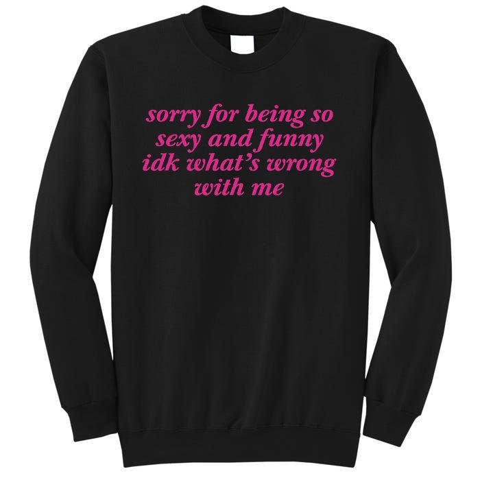 Sorry For Being So Sexy And Funny Idk WhatS Wrong Sweatshirt