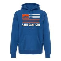 San Francisco Baseball Flag Patriotic Vintage Gift Premium Hoodie