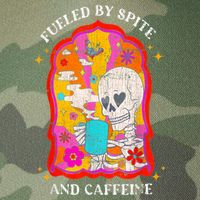 Skeleton Fueled By Spite And Caffeine Legacy Tie Dye Trucker Hat