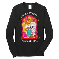 Skeleton Fueled By Spite And Caffeine Long Sleeve Shirt